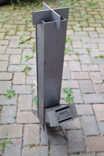 Finished rocket stove made of steel